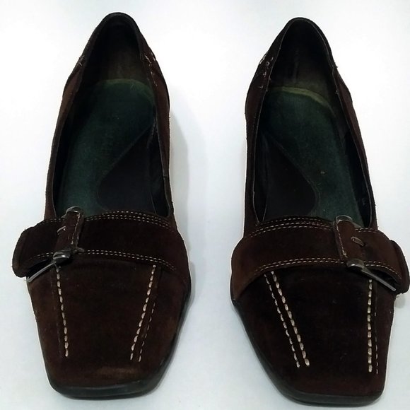 Aerosoles Road Snap Suede Shoes Brown 8M - Picture 3 of 6